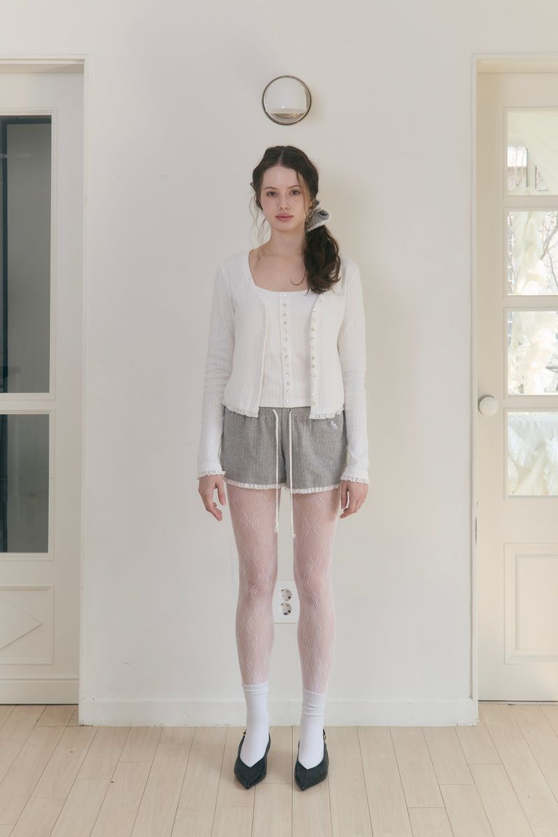 Sweet Dreams Button Cardigan (White)