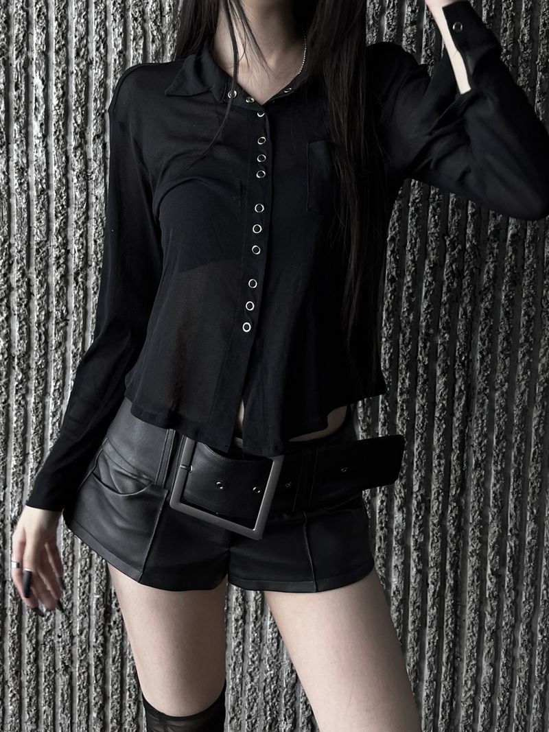 tint see-through layered shirt (2color)
