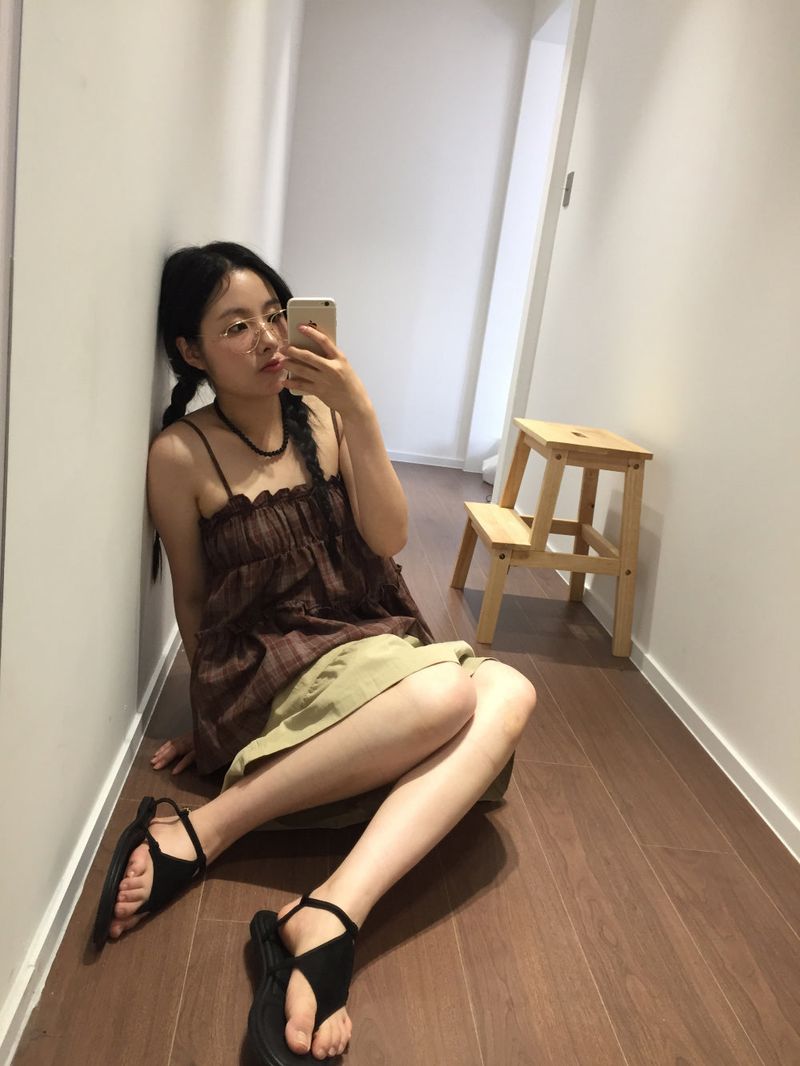 suede strap sandals (2color)