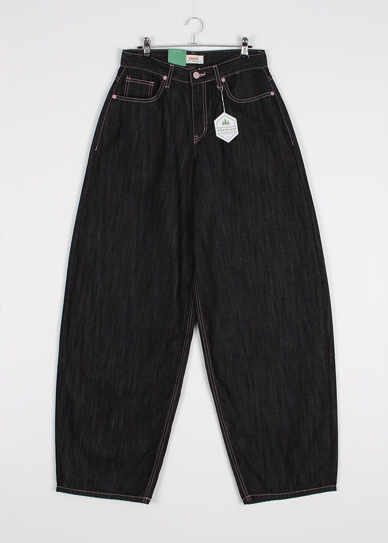 PINK HEART WIDE DENIM