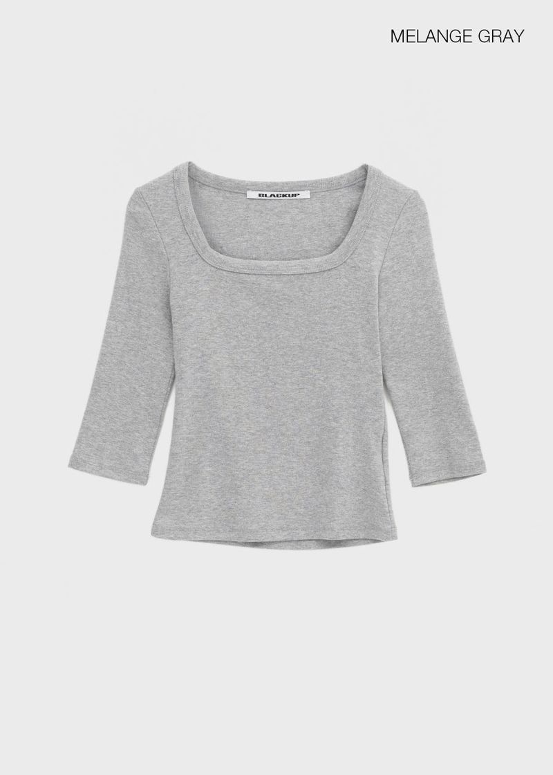 [MADE] Chofrin Square-Neck 7-Length T-Shirt