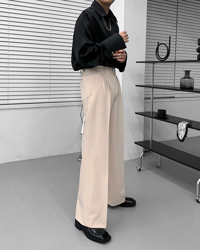 90's Meredith Twotuck Wide Slacks (3 colors)