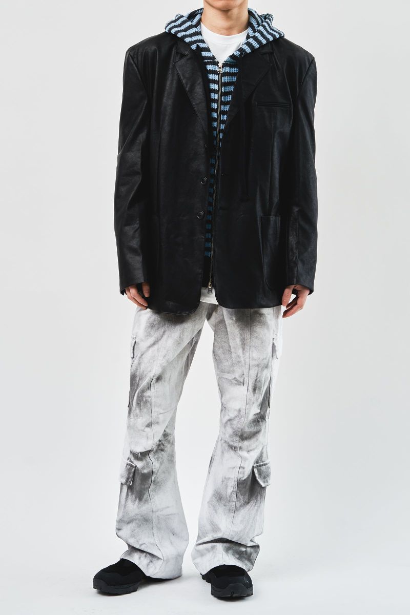 Over Single Leather Jacket (3color)