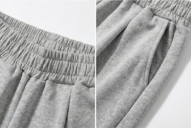 Balloon Curved Sweat Bermuda Pants Gray Gothic