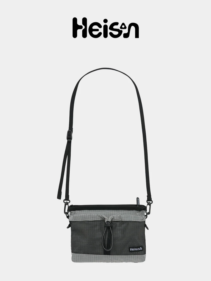 Mesh Pocket Sacoche Nylon Stone Grey