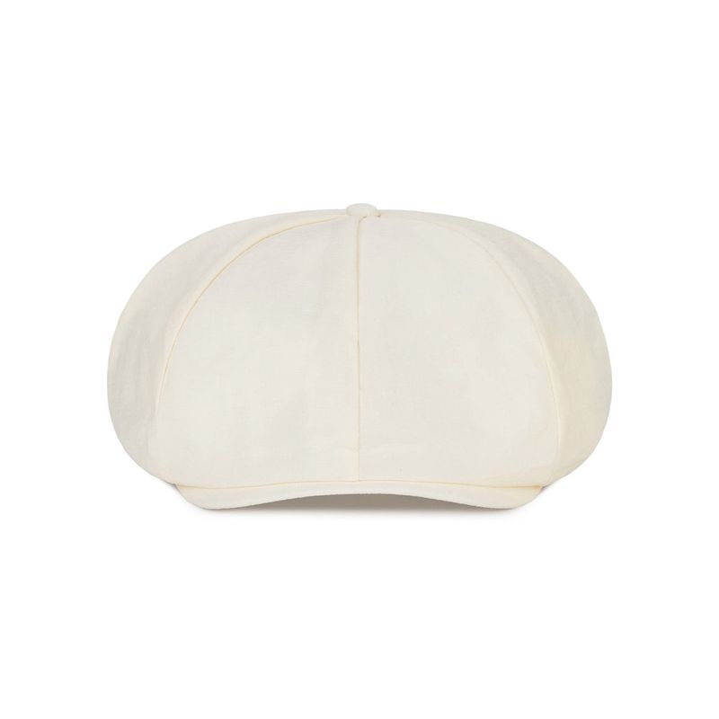 VA Curved Logo Easy Fit Newsboy Cap / Cream