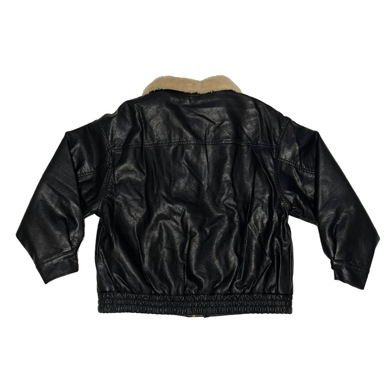 Vintage fur leather jacket