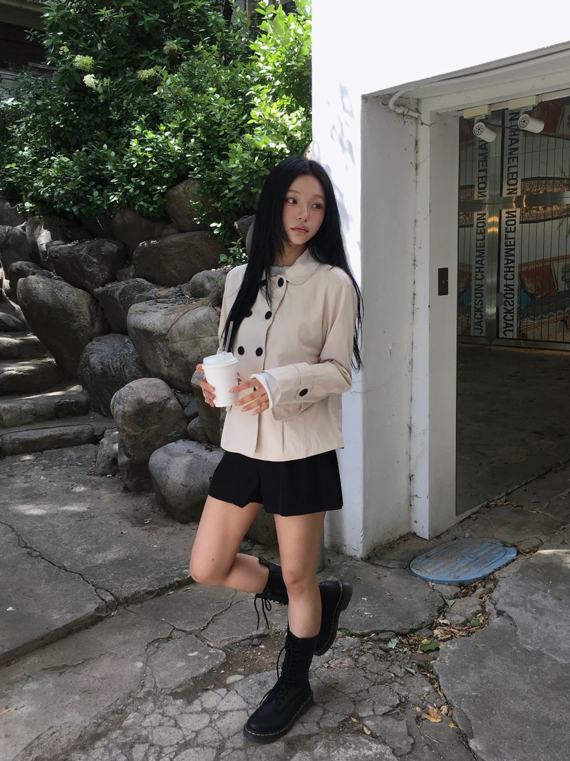 Ner Double Short Trench Jacket (2c)