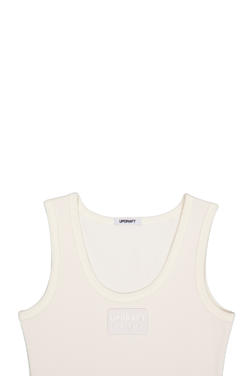 [UPDRAFT]SLEEVELESS COTTON T-SHIRT IVORY