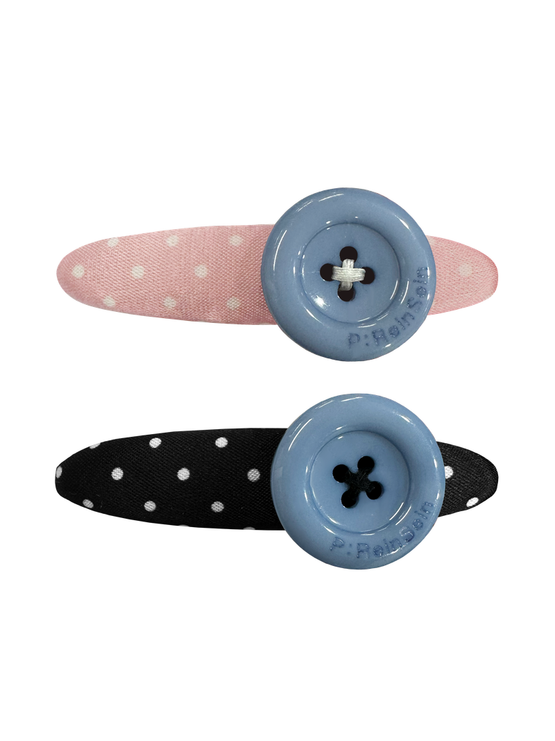 Dot button hair pin [2pcs set]