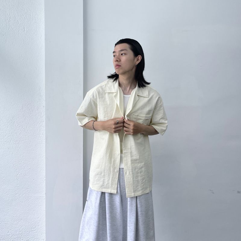 Boxy Embossed Layering Shirt