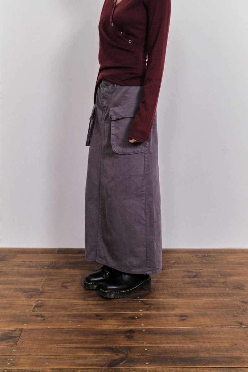 Rivet Pigment Skirt (2color)