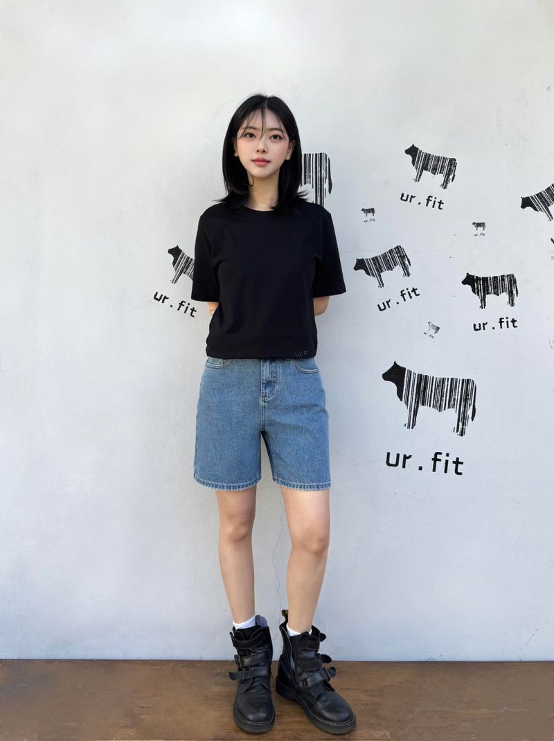 MEDIUM INDIGO DENIM SHORTS code 25008