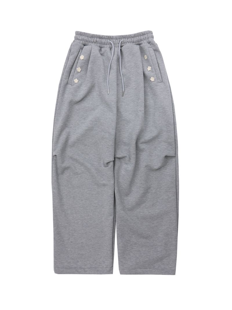 SIWL107(シウォル107)の「Crochet Sweat Pants (Melange Grey)(Pants)」