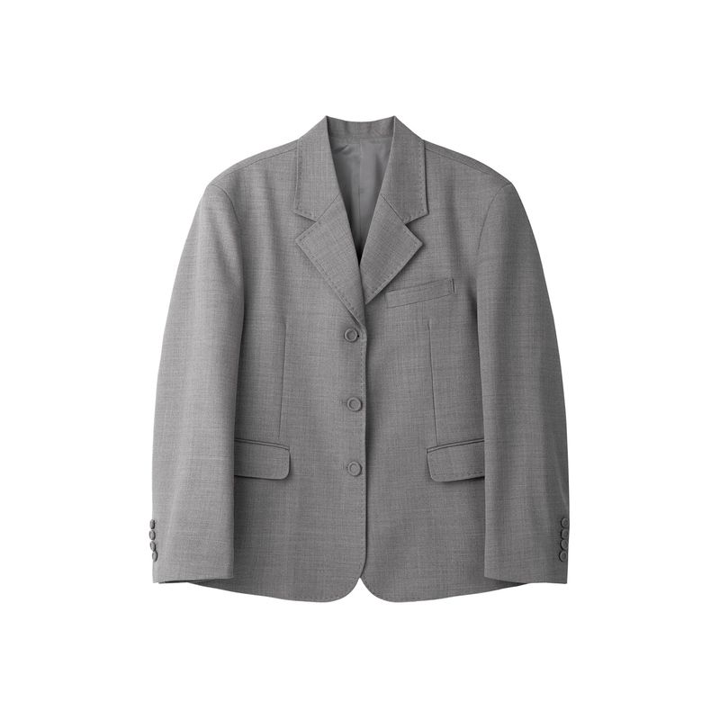 BASIC SINGLE JACKET (GREY)