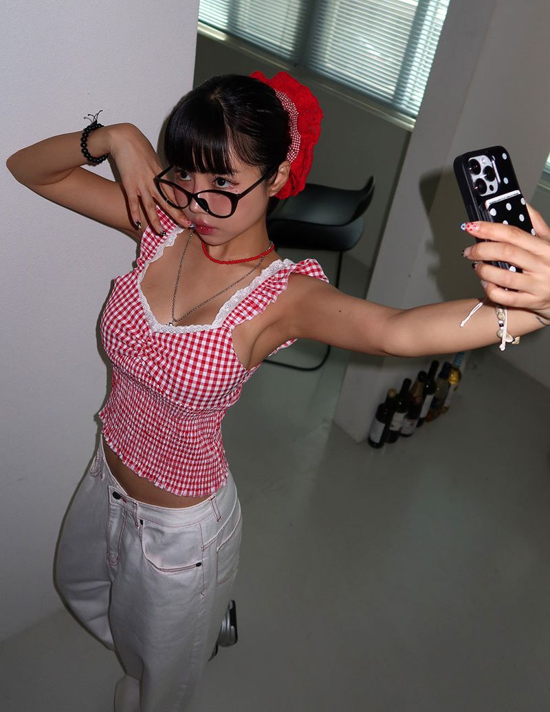 Coloring Gobang Checkered Lace Tripe Shushu Scrunch
