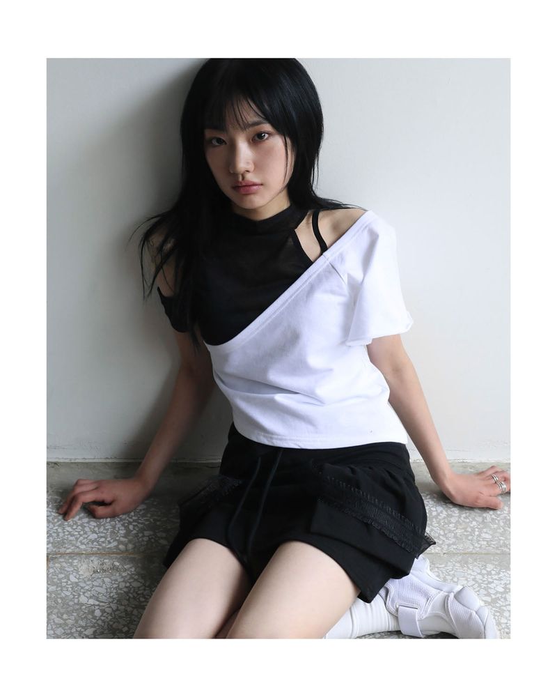 SWEAT BALLOON SKIRT BLACK