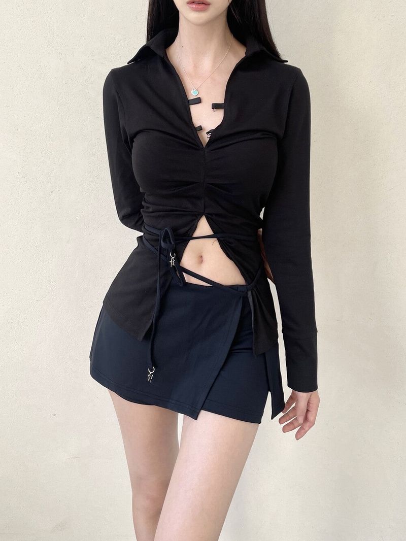 1046. Core string charm mini sk leggings (2color)