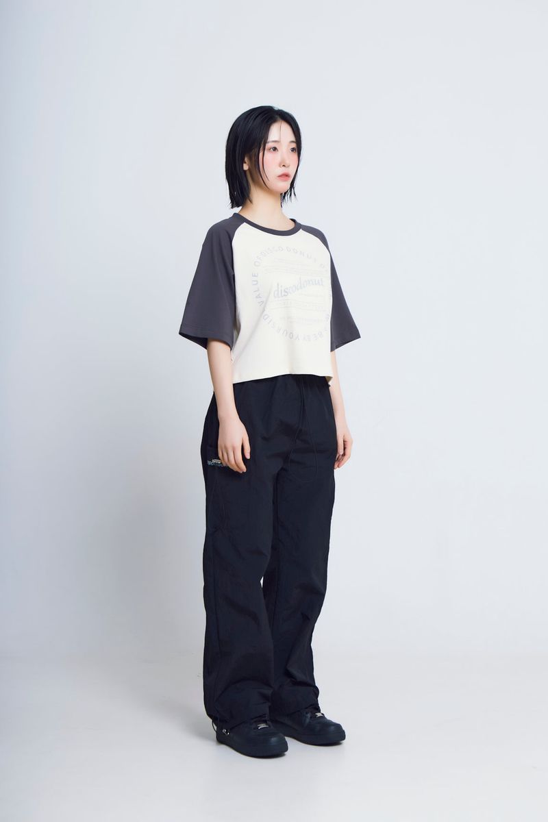 circle print raglan ½T-shirts_charcoal/ivory