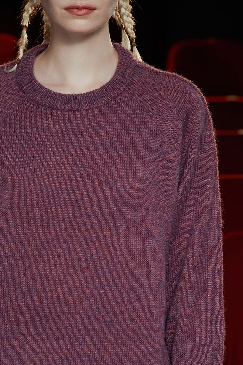 TUCK ALPACA KNIT / PURPLE PINK