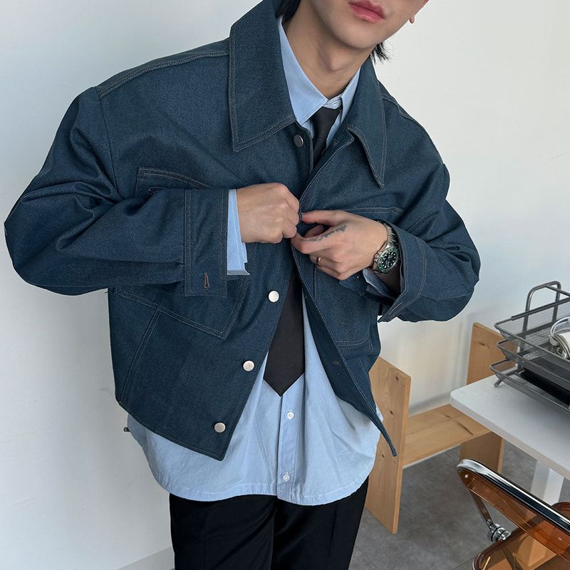 ASCLO Denim Crop Blouson (3color)