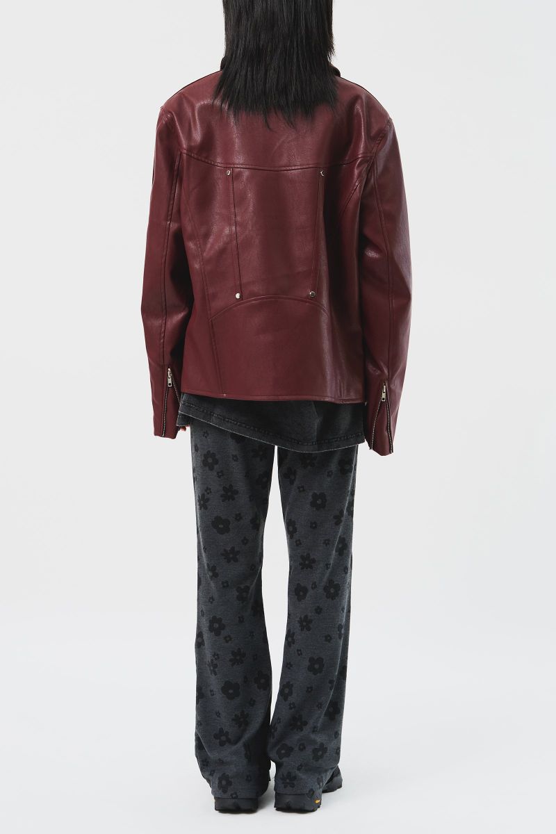 Star Stud Leather Jacket (2color)