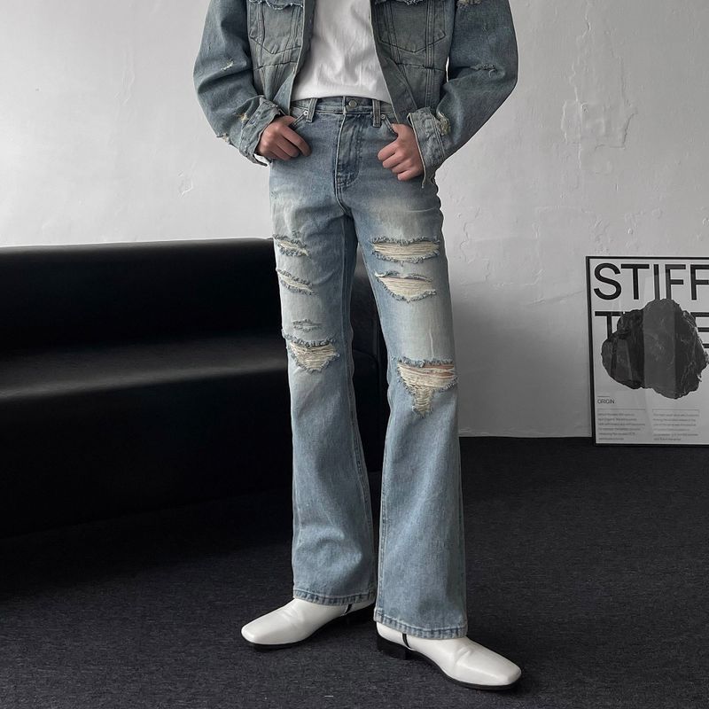 MG624,625 incision damage jean jacket (2 colors)