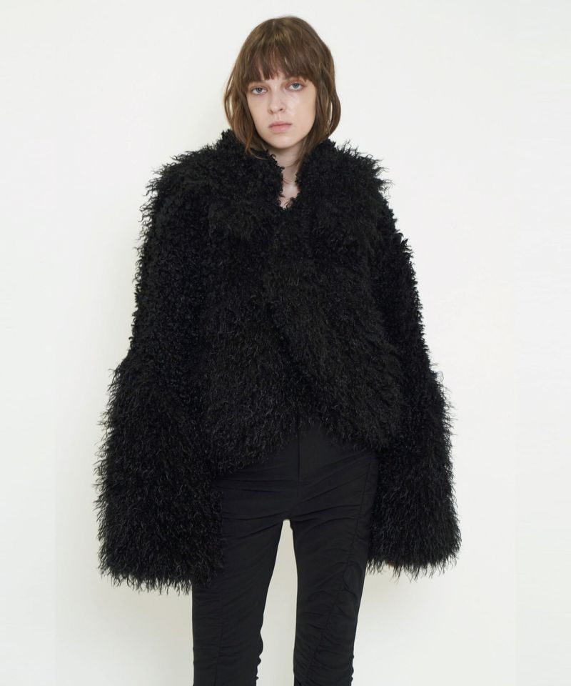 ECO FUR ASYMMETRIC JACKET