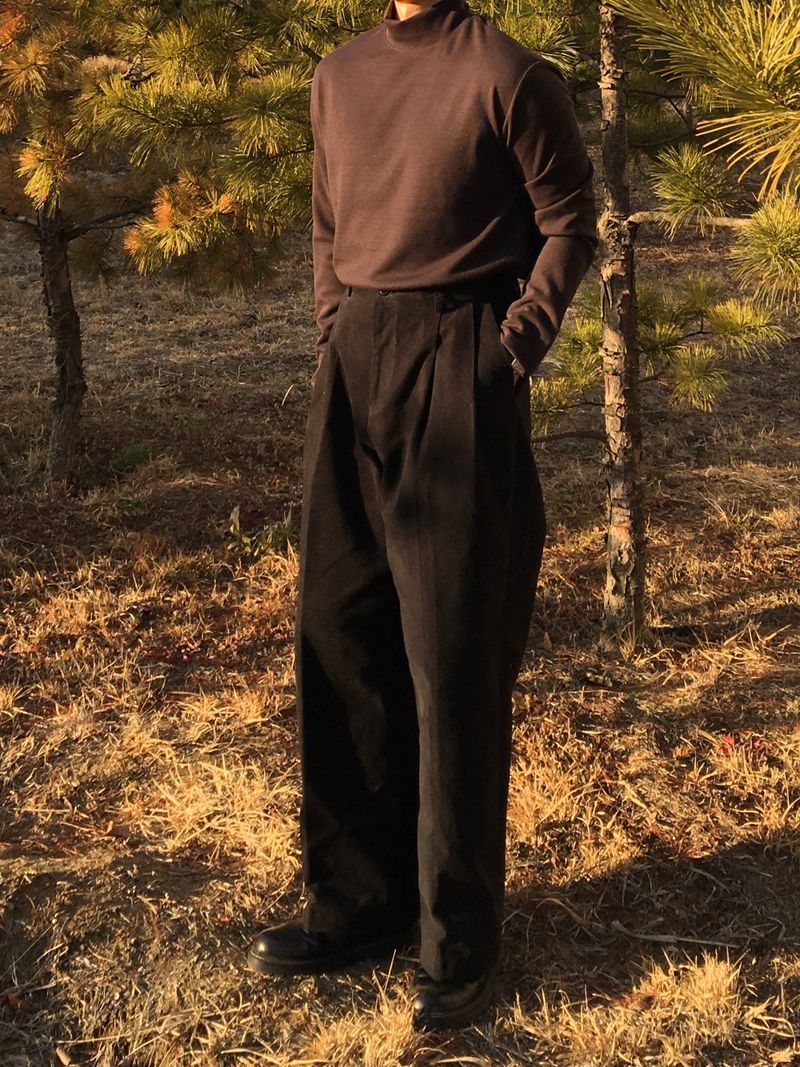 Napping Nerd Two-Tuck Wide Pants