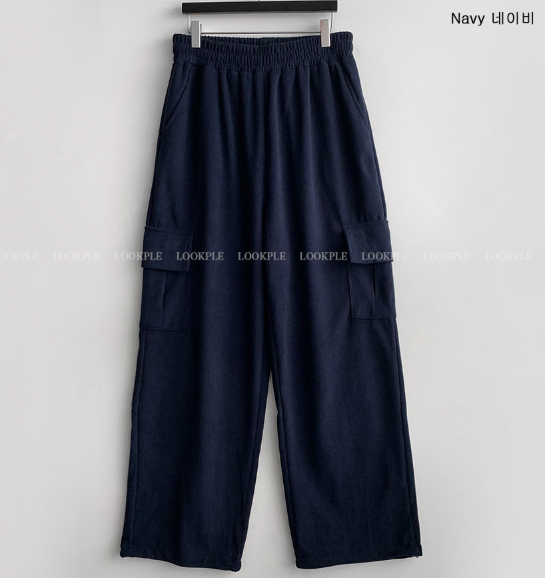 [In-house production]  First Corduroy Cargo String Wide Pants