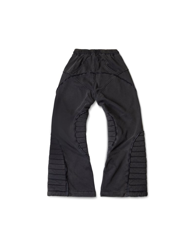 FRINGE MOTOR WASHED GREY PANTS