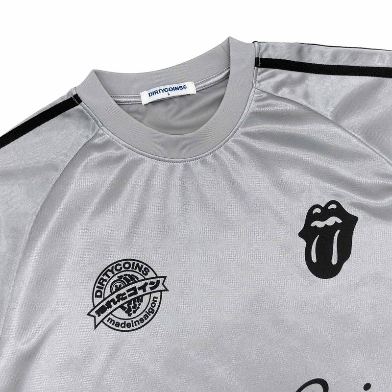 DC x The Rolling Stones Logo Glossy Soccer Jersey Grey