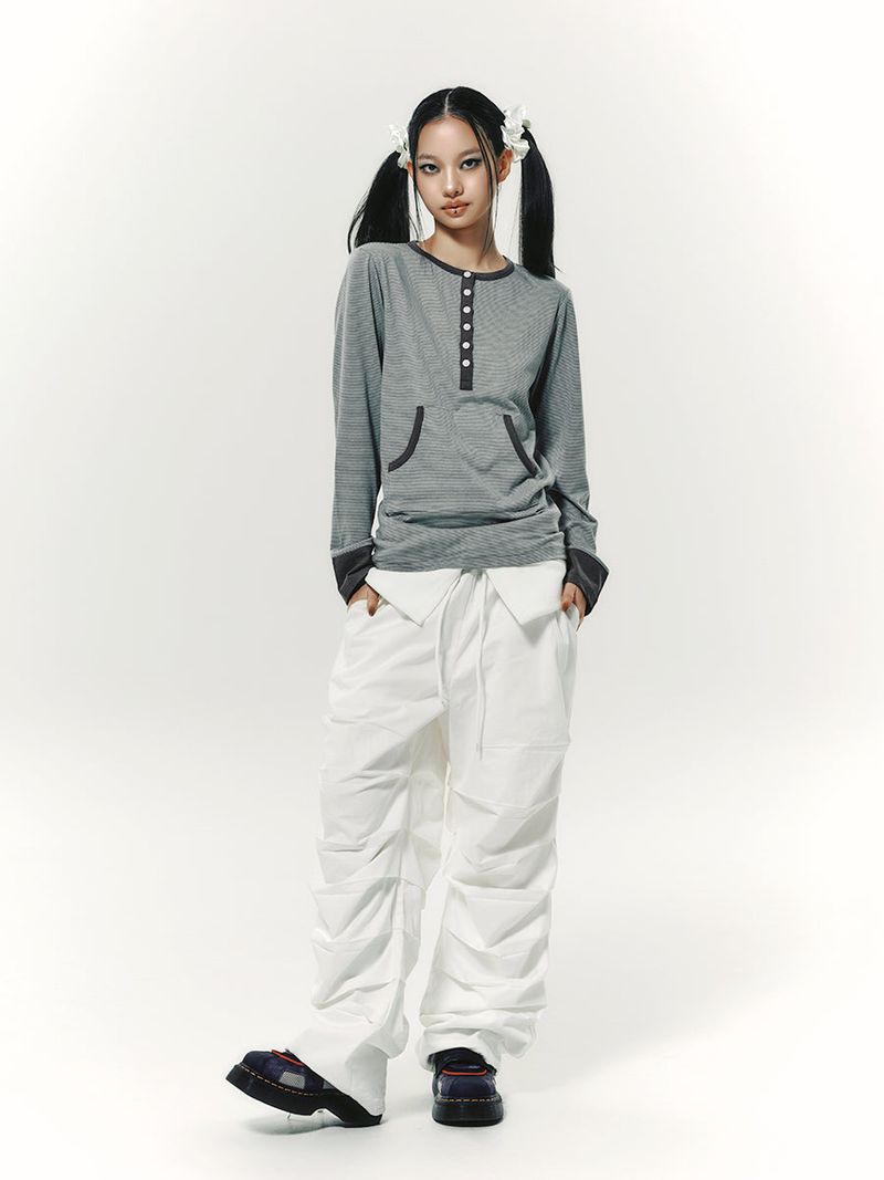 TUCK PANTS WHITE