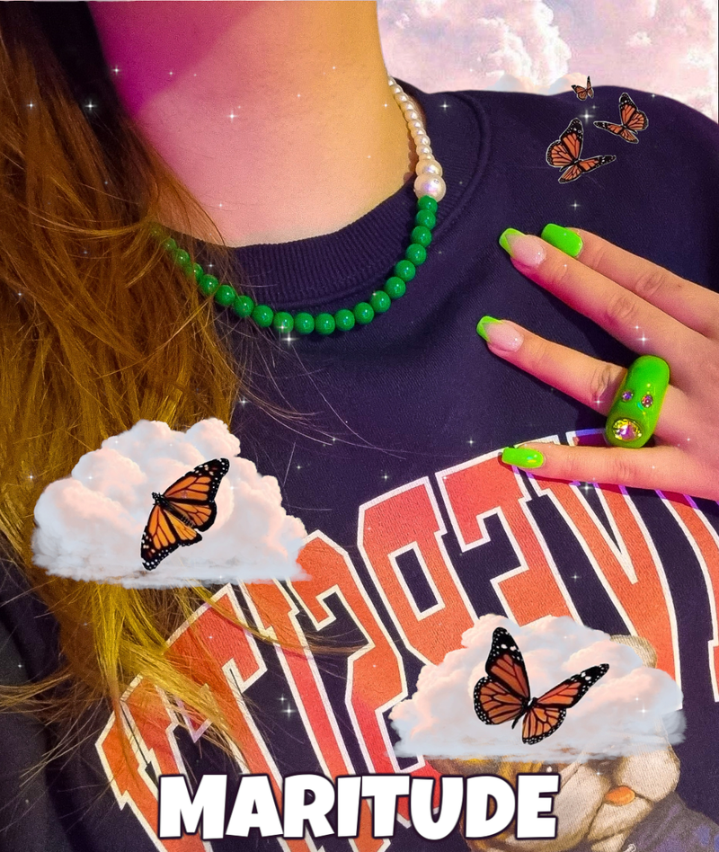 MaRITUDE（マリチュード）の「COLOR CUBIC BALL NECKLACE（Accessories）」
