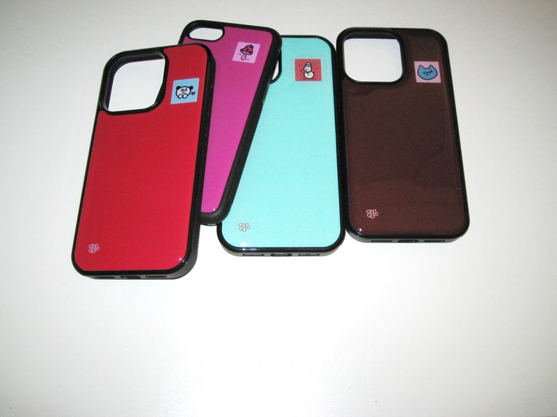 red square patch epoxy phone case