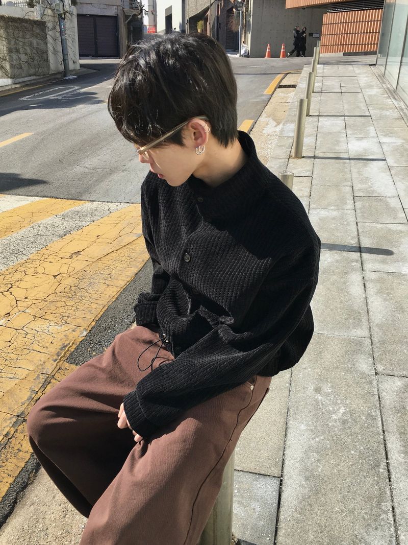 Merrick Velour High Neck Cardigan 3C