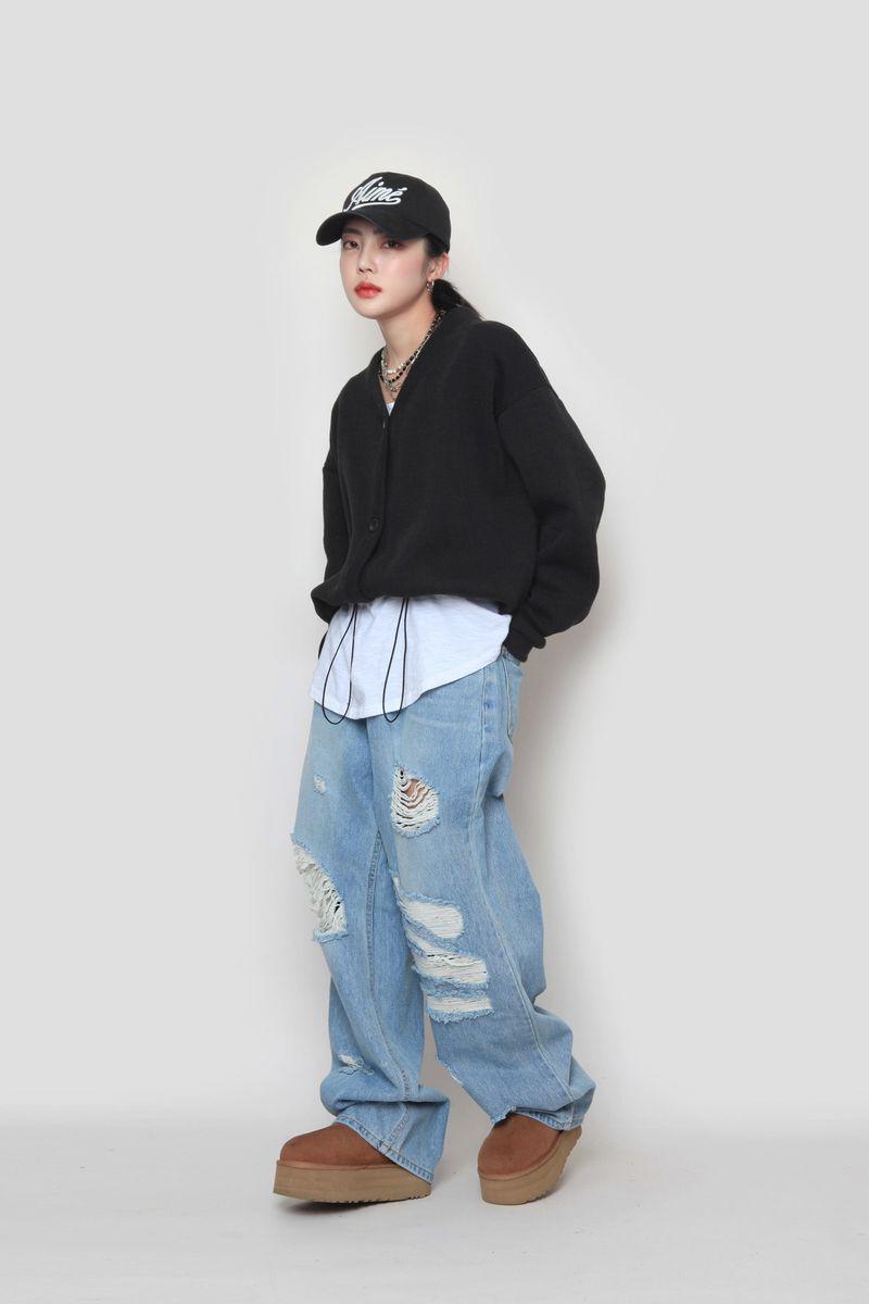 vintage wide denim pants