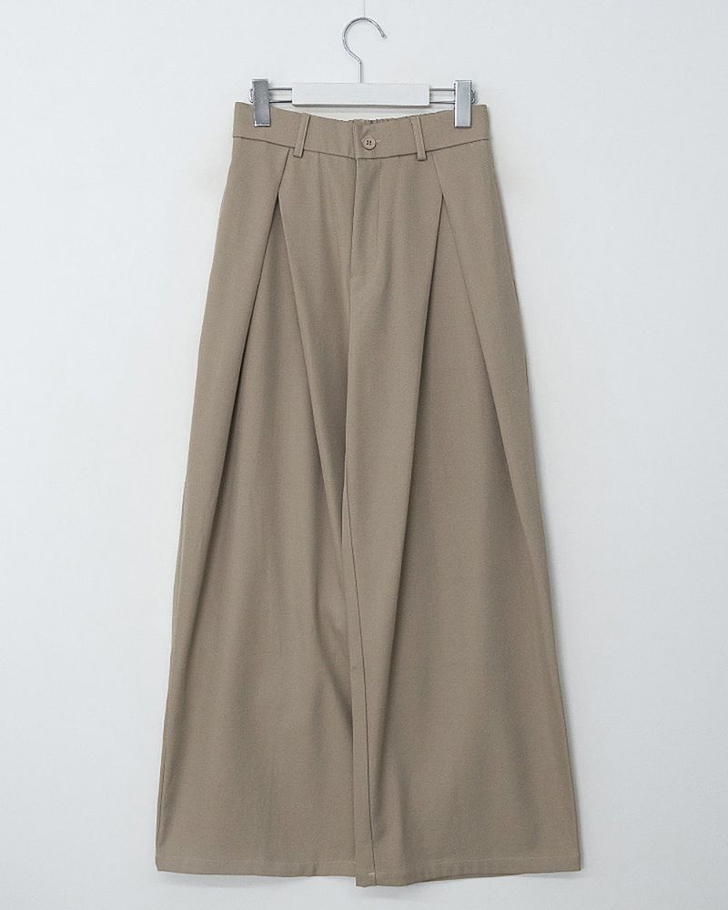 Ian Double-Pleat Wide Slacks