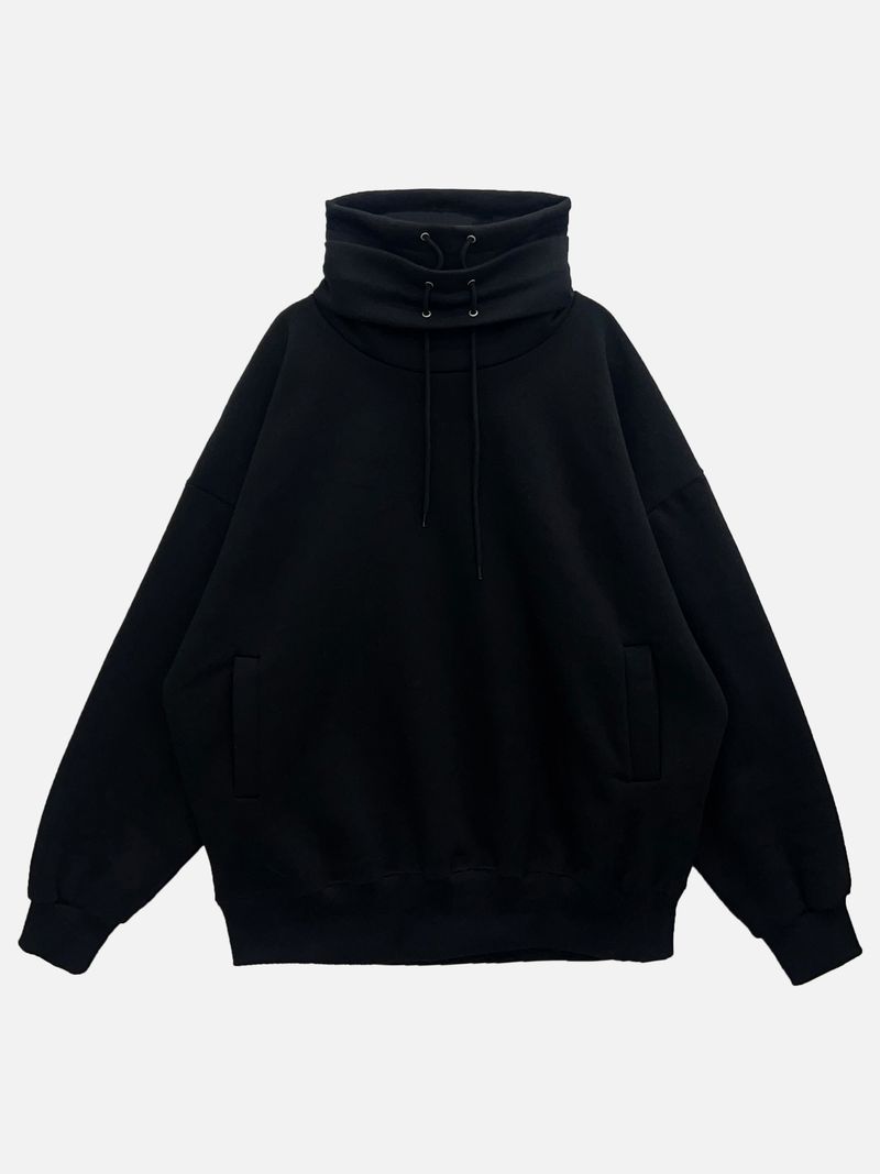 Double turtleneck over sweatshirt 2C