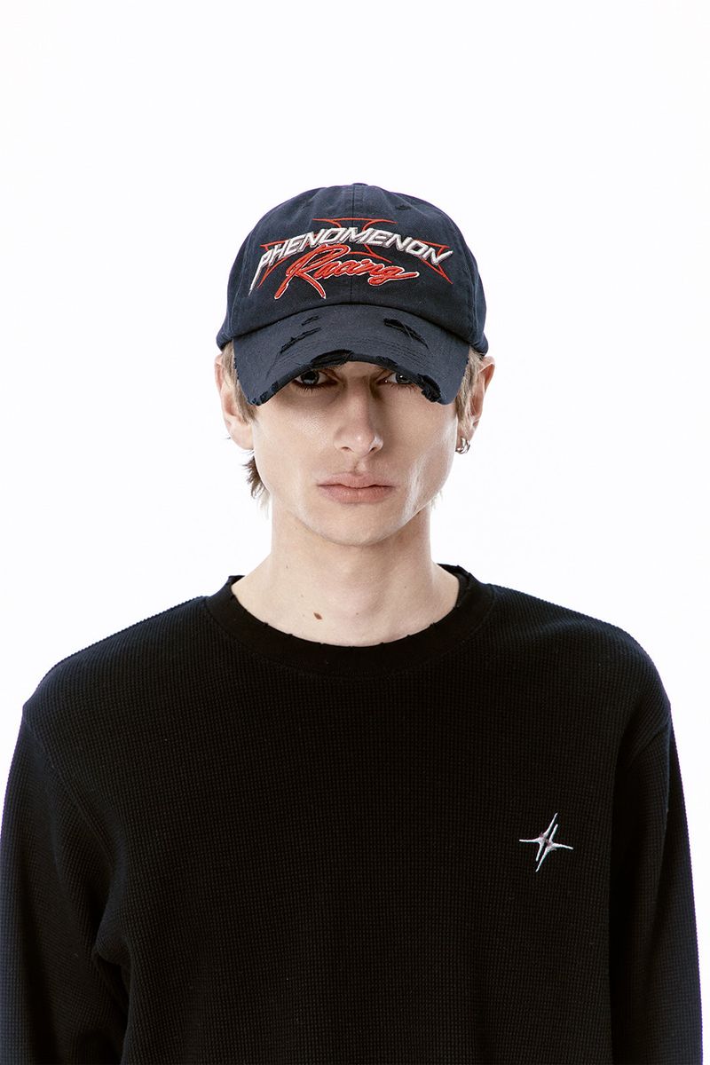 ETCE（イーティーシーイー）の「RACING PHENOMENON CAP (BLACK)（Hats）」