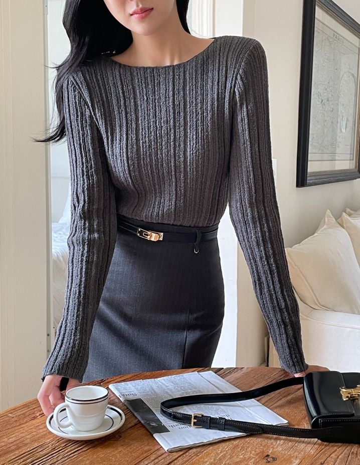 Newton Boatneck Ribbed Knit