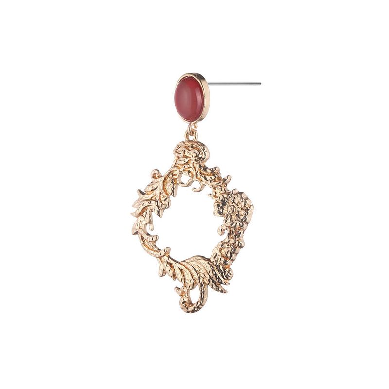 gold lozenge garland earrings