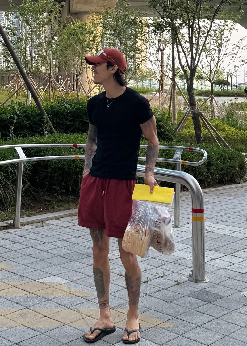 Washed cotton short pants 10COLOR