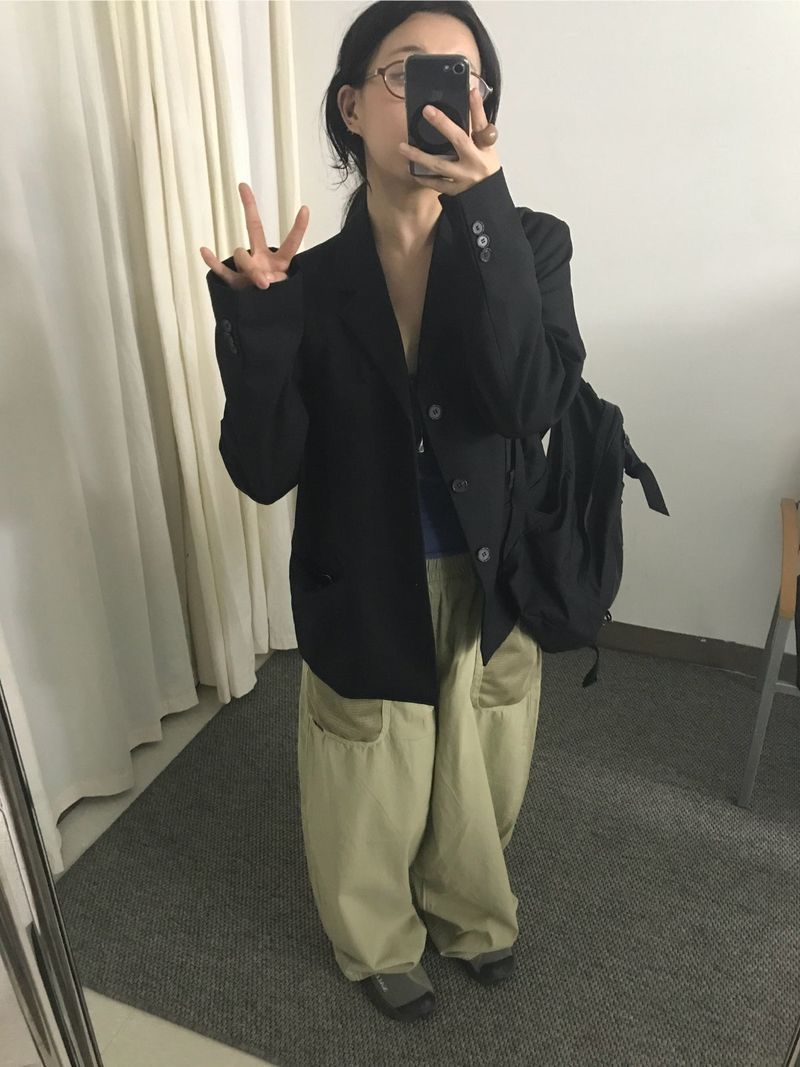 Mesh pocket cotton pants