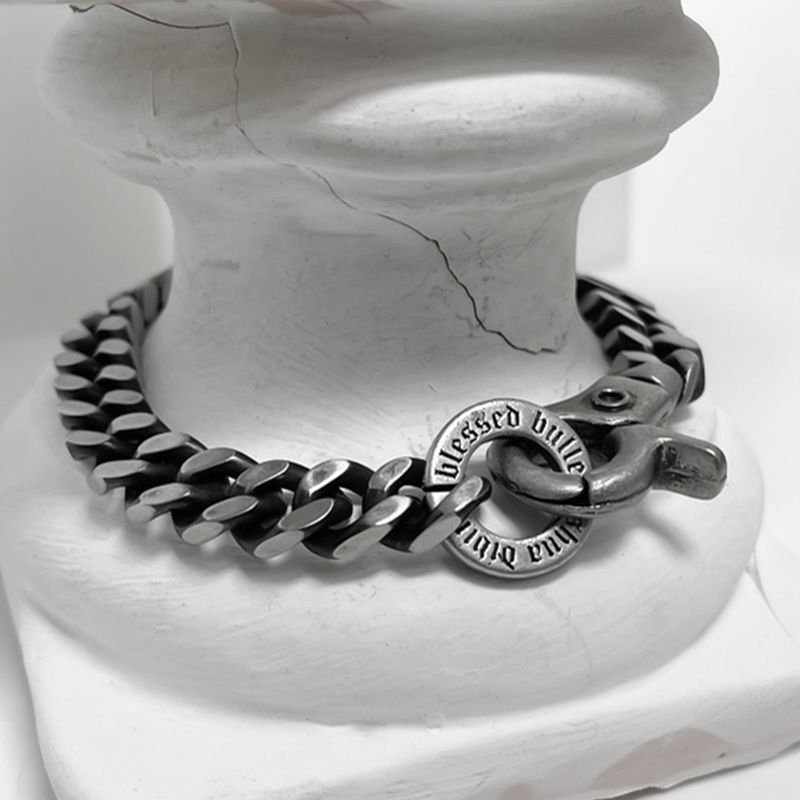 BLESSED BULLET（ブレスドブレット）の「[BLESSEDBULLET]black line chain bracelet_11mm（Accessories）」