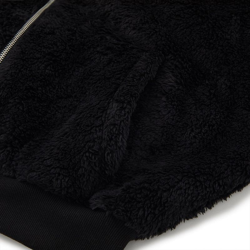 Zero Bear Crop zip-up [BLACK]
