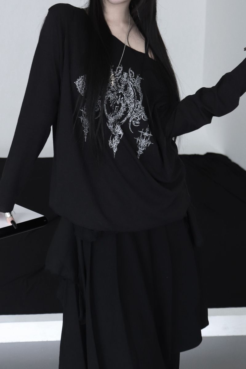 tattoo printing long sleeve T