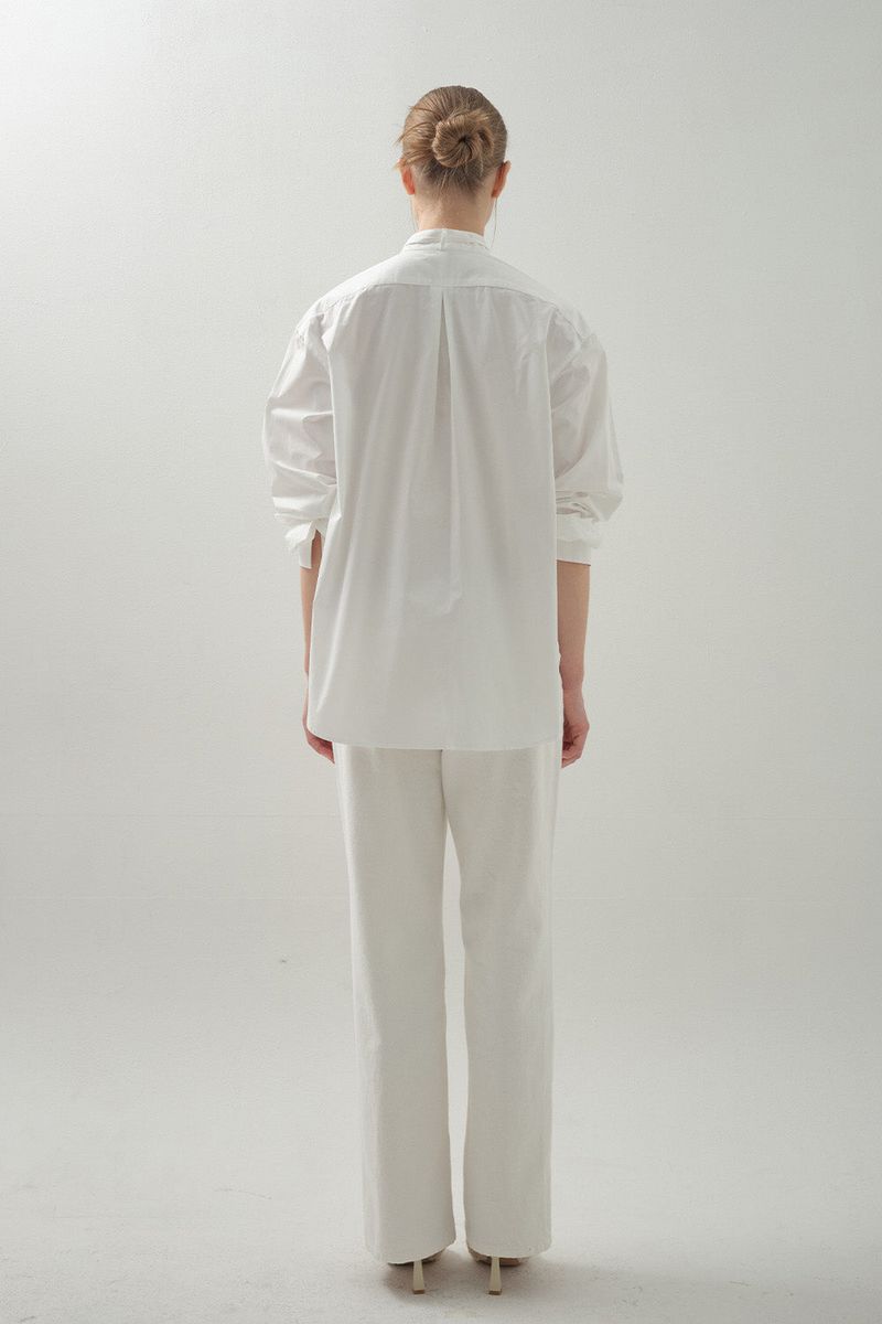 Brooch Convertible Shirt_White