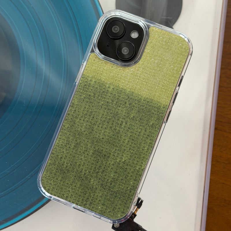 TWO - TONE MOHAIR HARD JELL CASE - GREEN