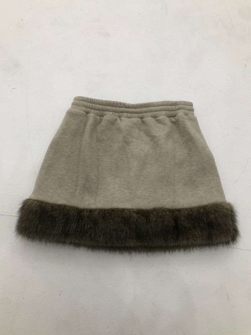 Soft Fur Brown Sweat Skirt